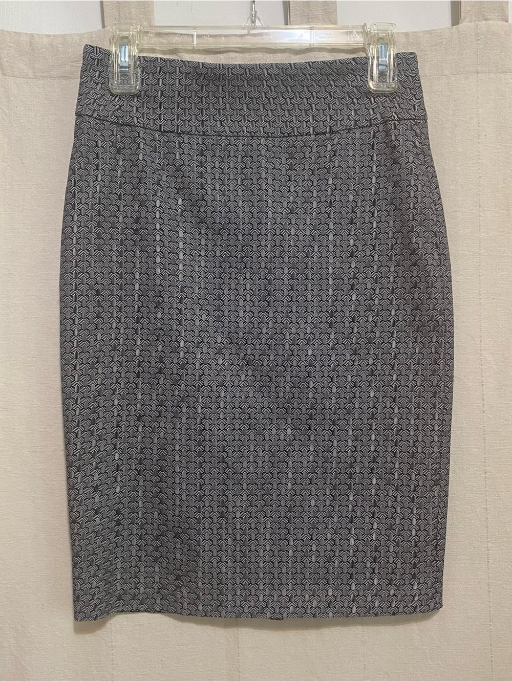 Soho Charcoal Grey Geometric Pencil Skirt